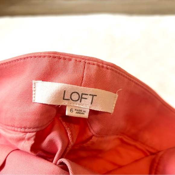 LOFT Pink High Waist Shorts with Tailored Fit - Picture 3 of 5